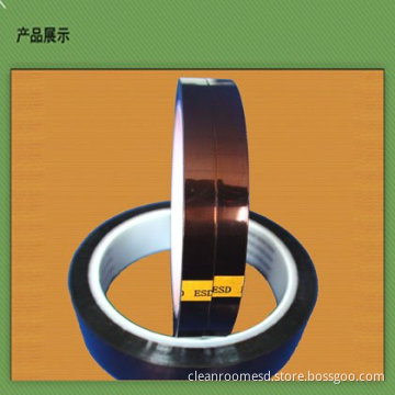 Custom Anti-static Masking Esd Kapton Polyimide Tape Yh-ekt08 With High-temp Resistance